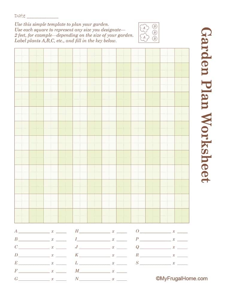 Printable Free Vegetable Garden Planner Template
