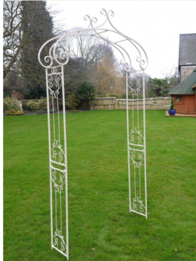 Outdoor Vintage Arch Garden Steel Trellis Climbing Plants Decoration