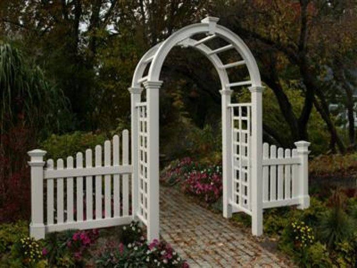 White Vinyl Arbor Garden Arch