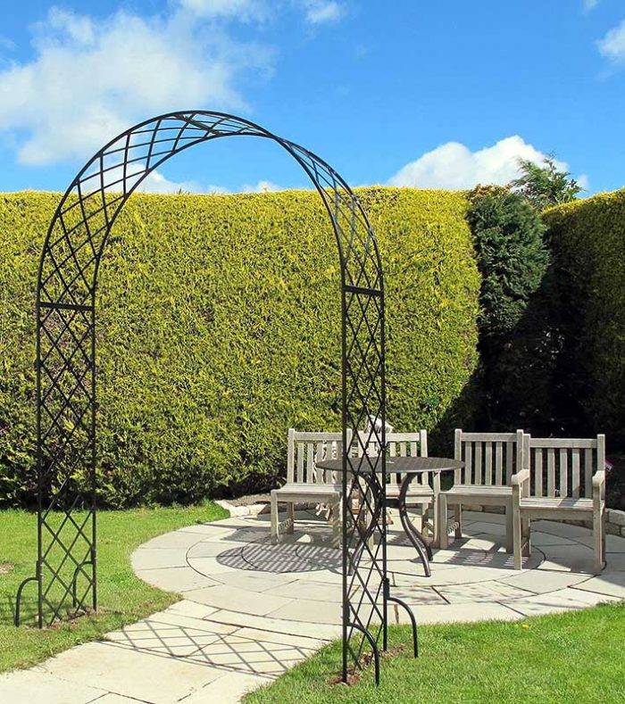 Wooden Garden Arbor Round Arch Trellis Pergola