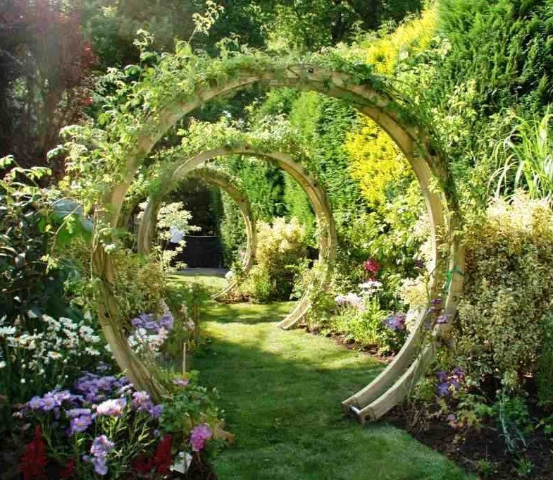 Circular Arbor Garden Art
