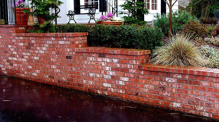 Brick Wall Garden Designs