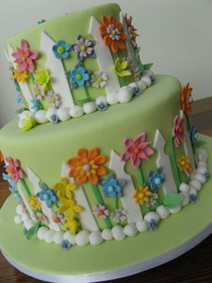Spring Garden Birthday Cake Garden Birthday Cake