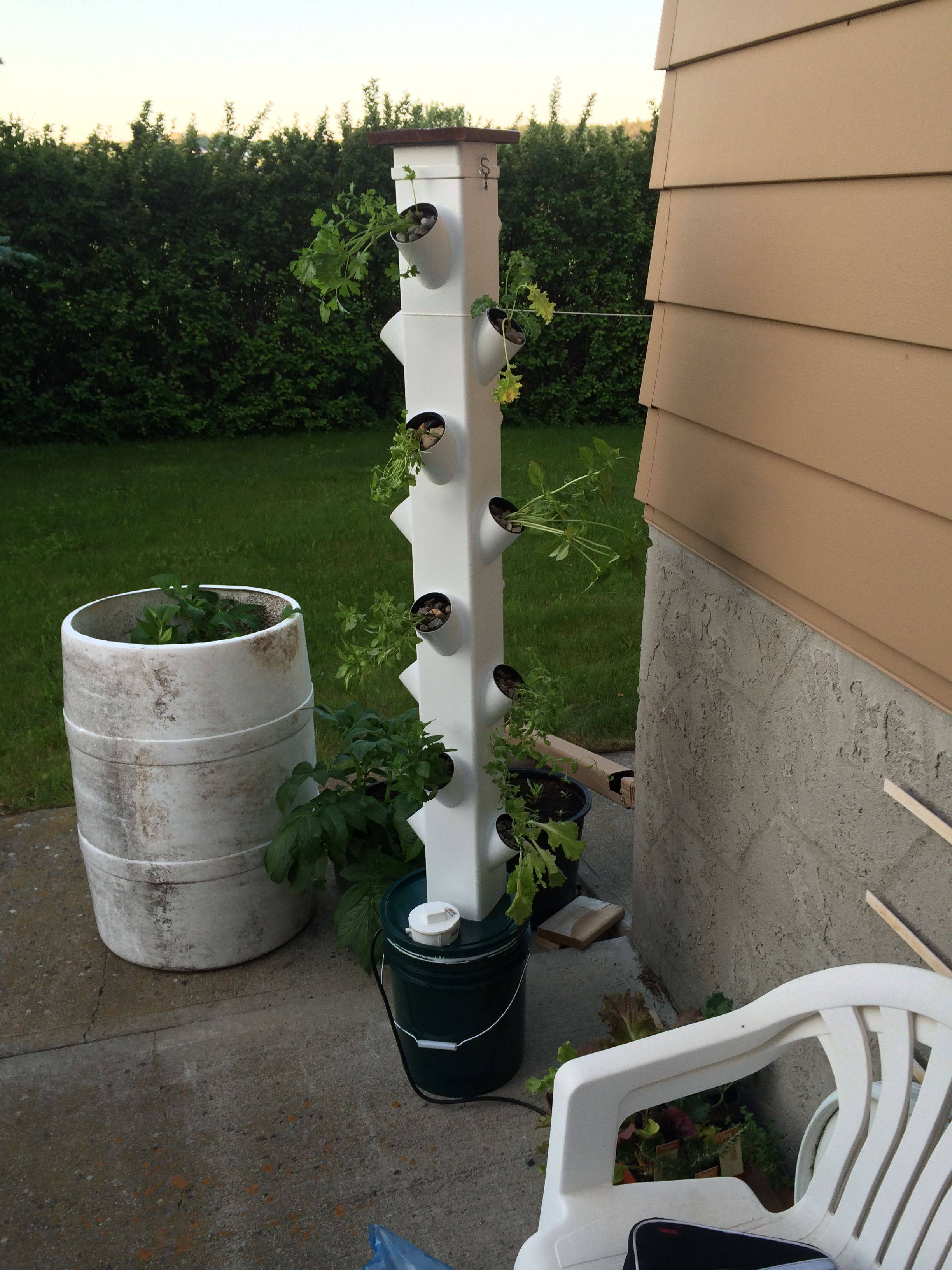 Dwc Hydroponics Vertical Tower Gardern Growing System Tower