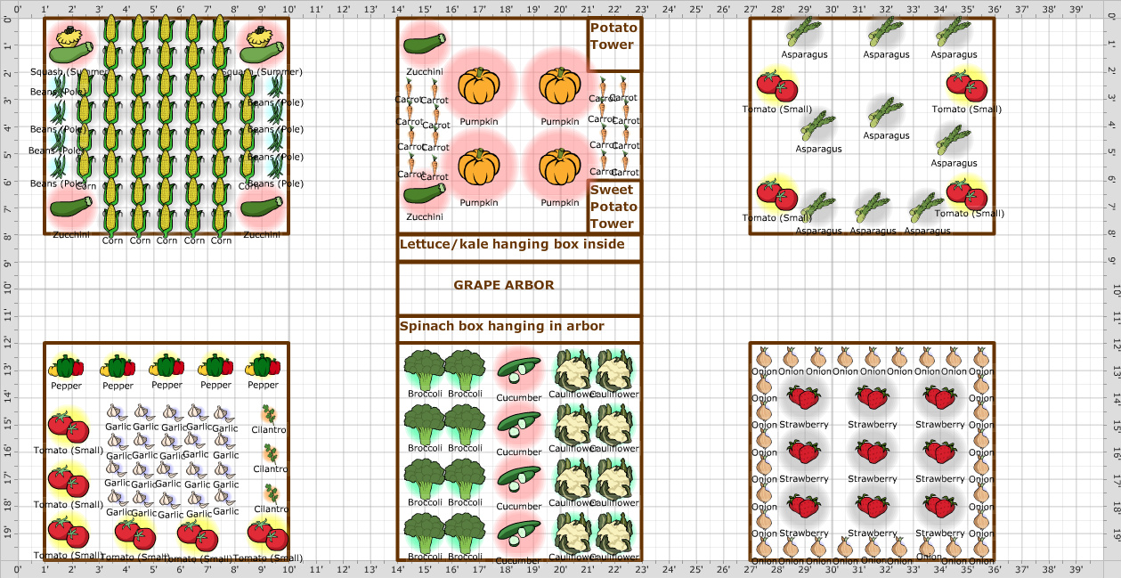 Luxury Square Foot Gardening Layout
