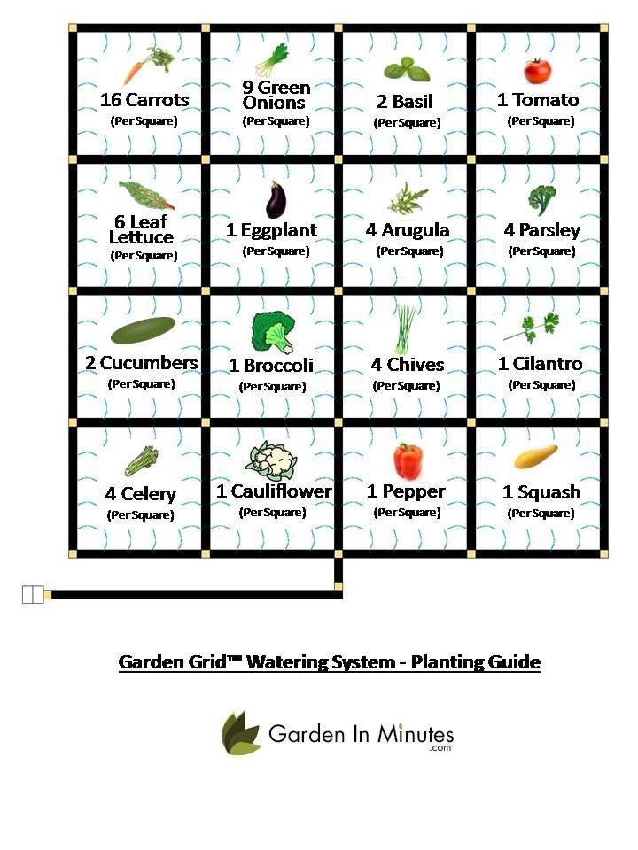 Printable Square Foot Planting Guide