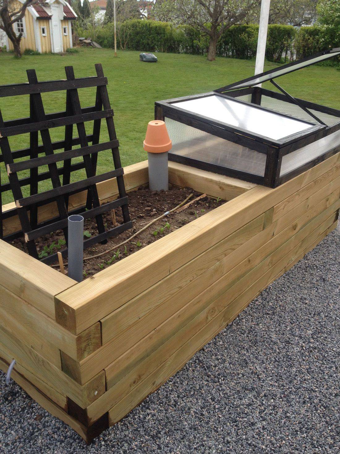 Gravel Wicking Bed Full Water Overflowing