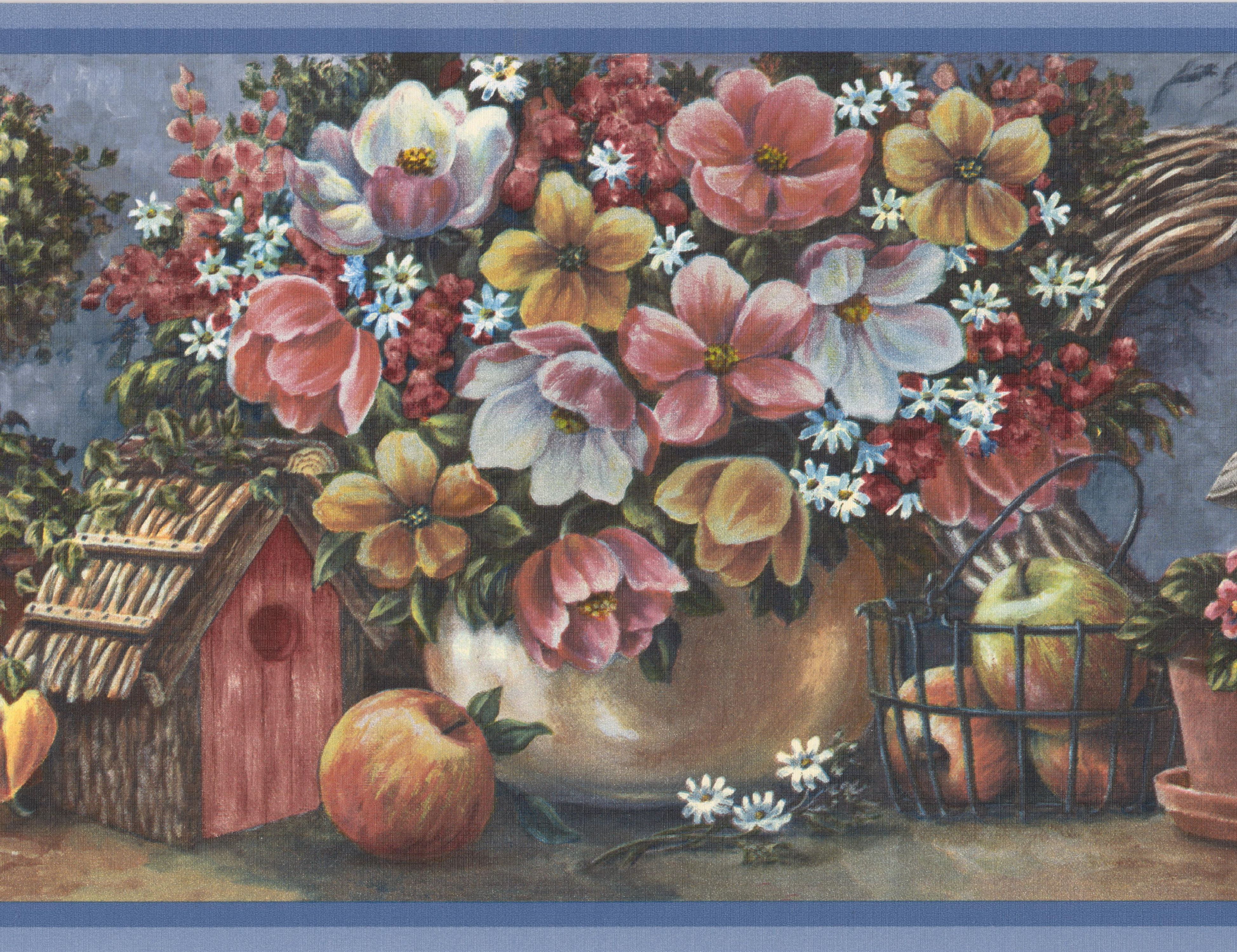 Prepasted Wall Border Bloomed Roses