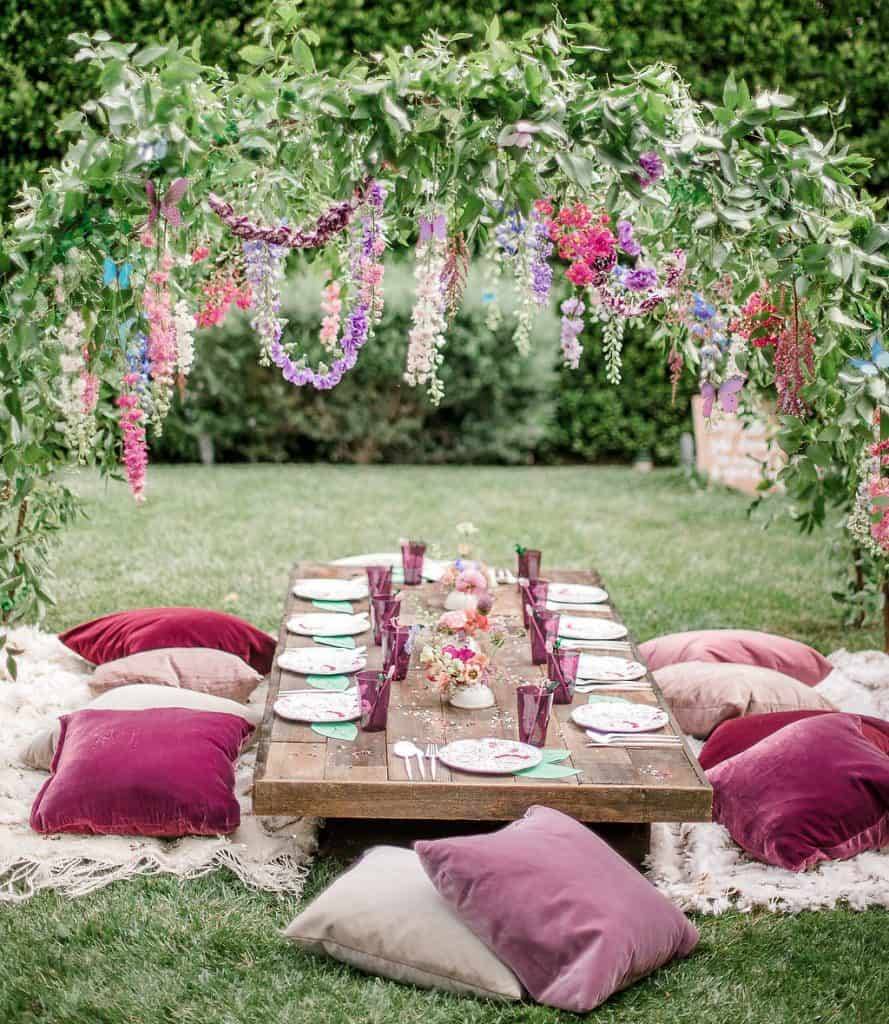 Vintage Inspired Garden Party Table Decorations
