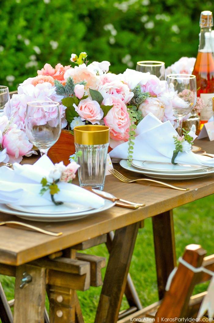 A Spring Garden Theme Tea Party Table