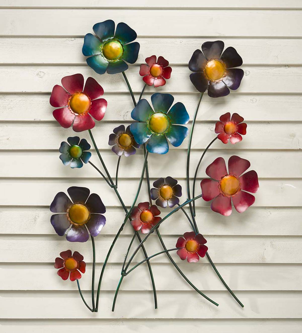 Metallic Layered Garden Flower Wall Hanging Decor