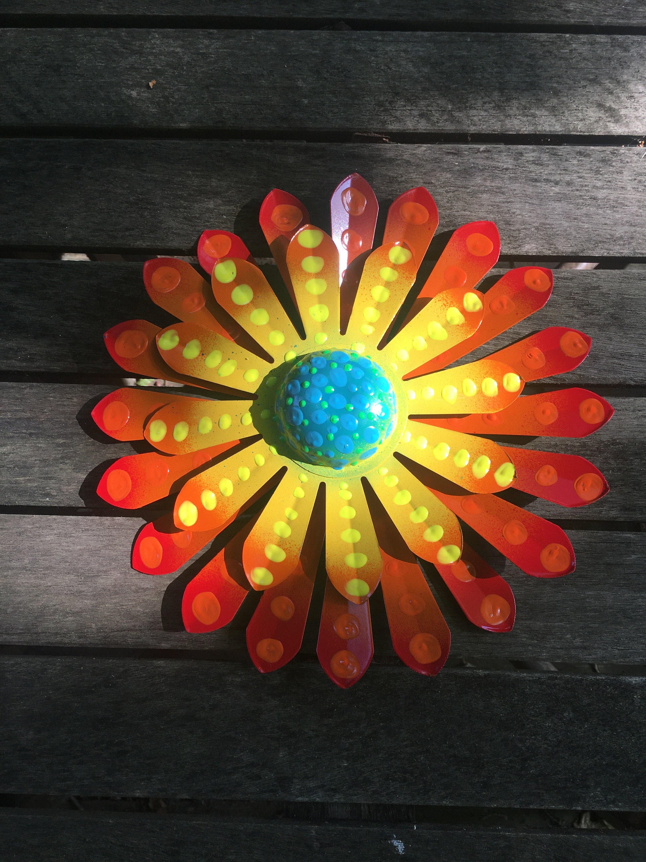 Metal Wall Flowers Garden Wall Art Fence Flowers Outdoor Metal Flower