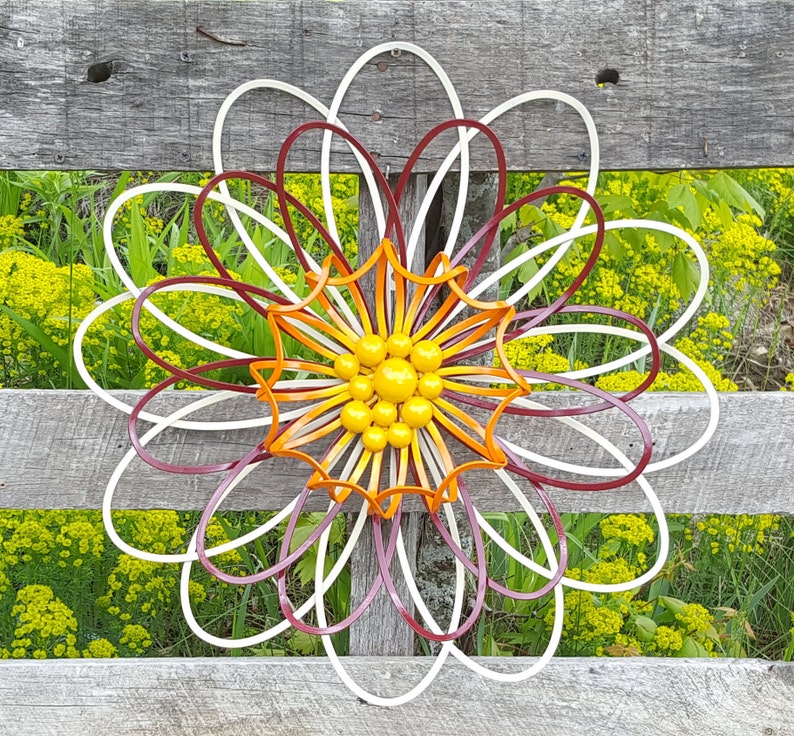 Repurposed Glass Flowersuncatcherwall Decorgarden Art