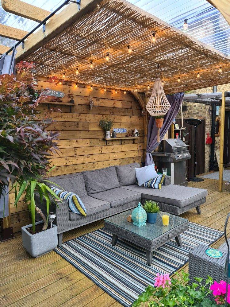 Backyard Bamboo Pergola