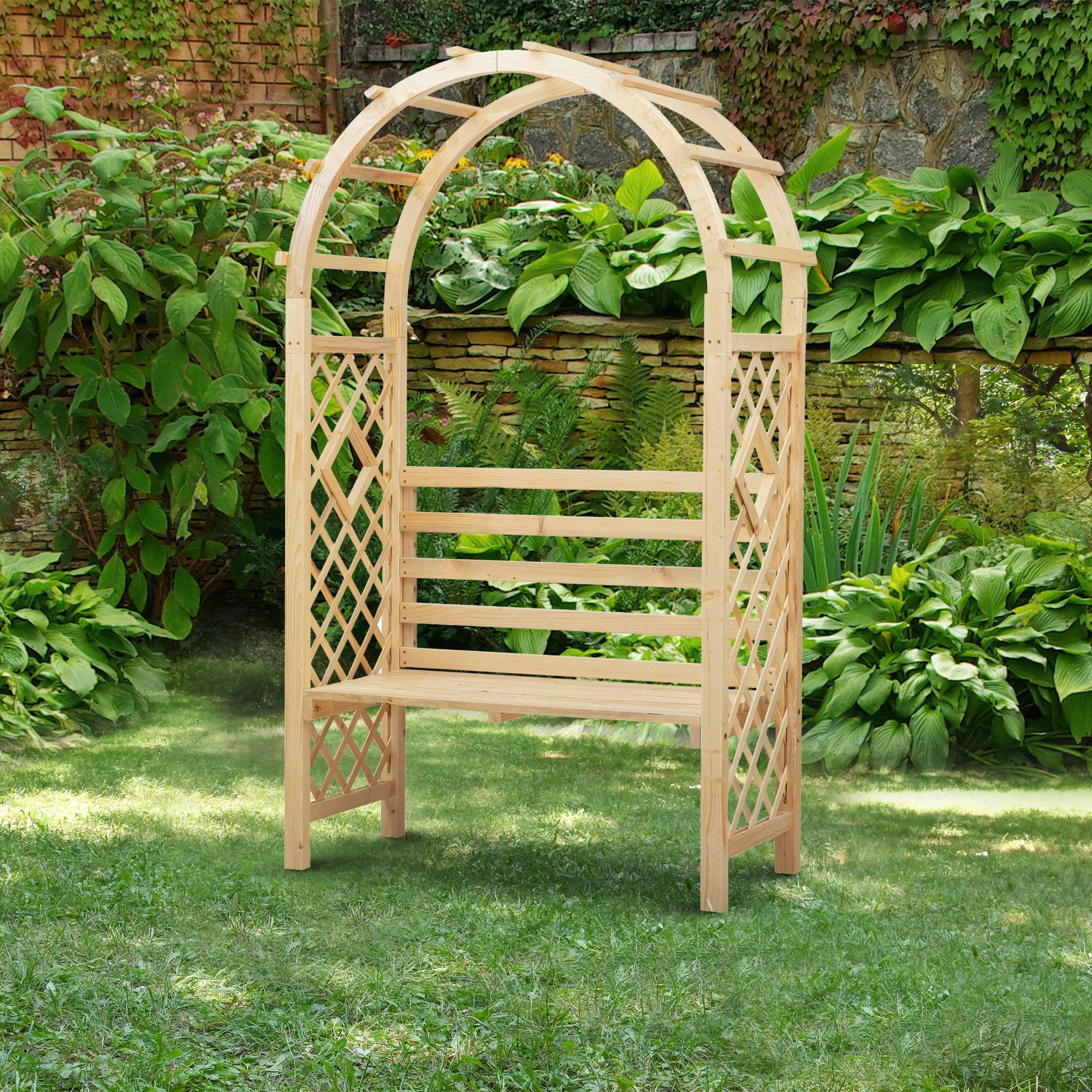 A Wooden Garden Arbor