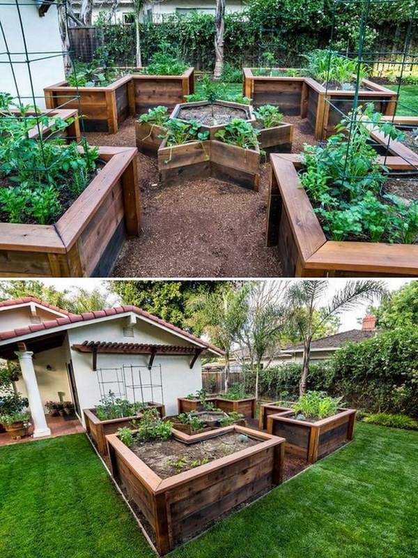 Large Backyard Ideas Raised Beds Raised Bed Vegetable Garden Plans