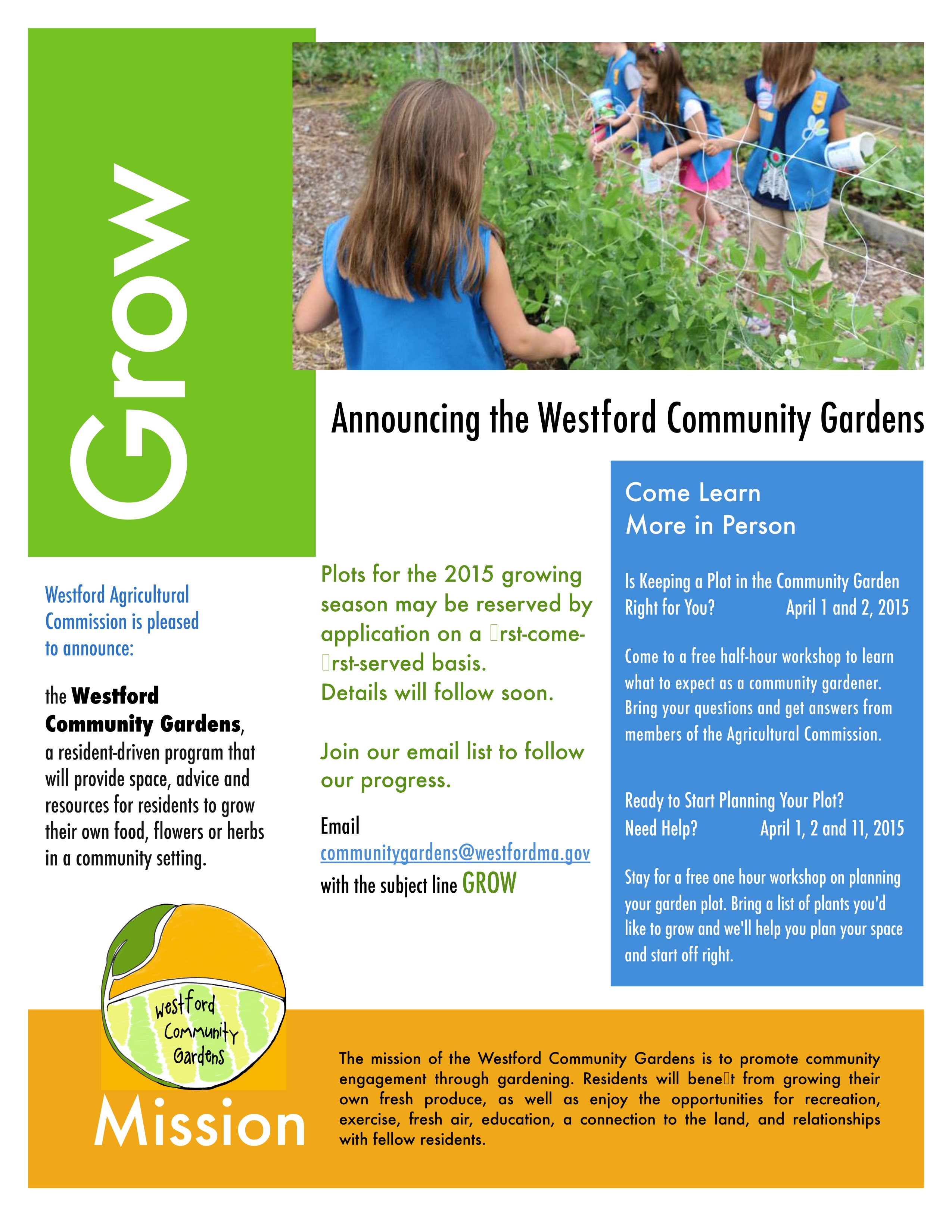 Your Own School Garden Flyer