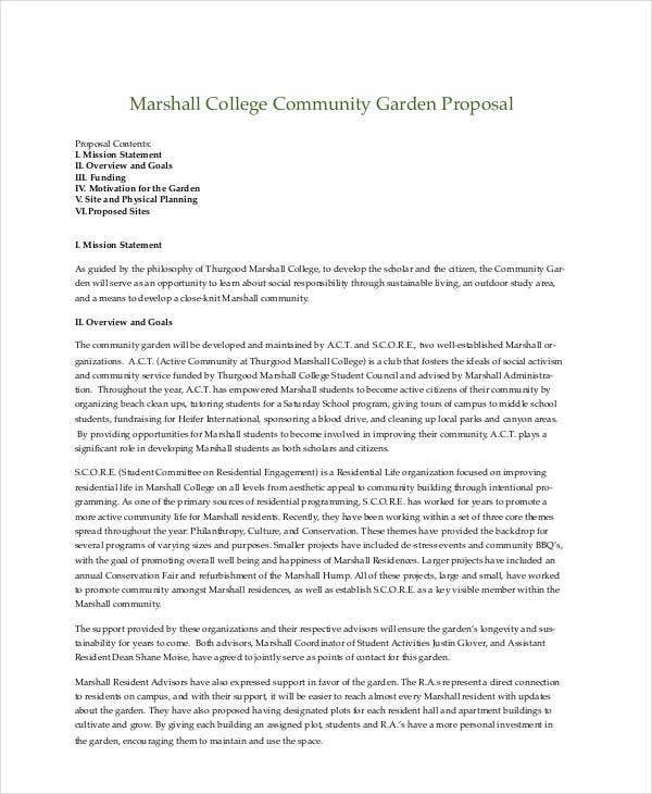 Community Garden Proposal Workshop