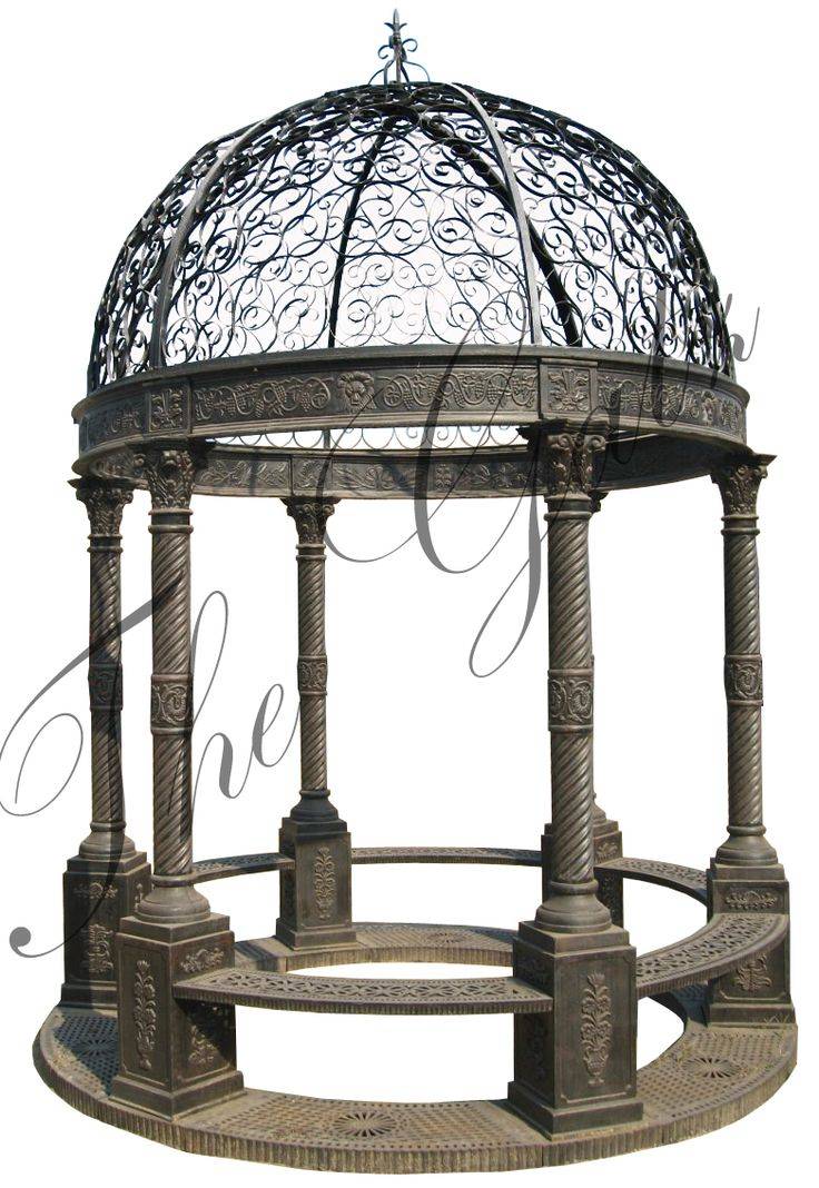 Cast Wrought Iron Victorian Style Gazebo