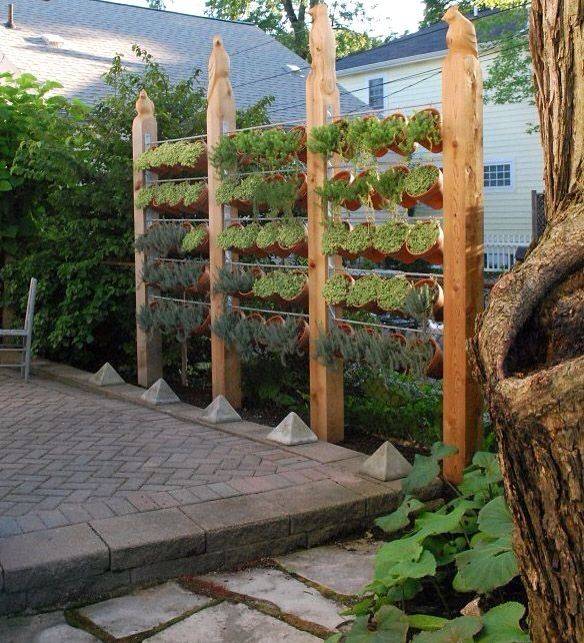 A Vertical Herb Garden Fence