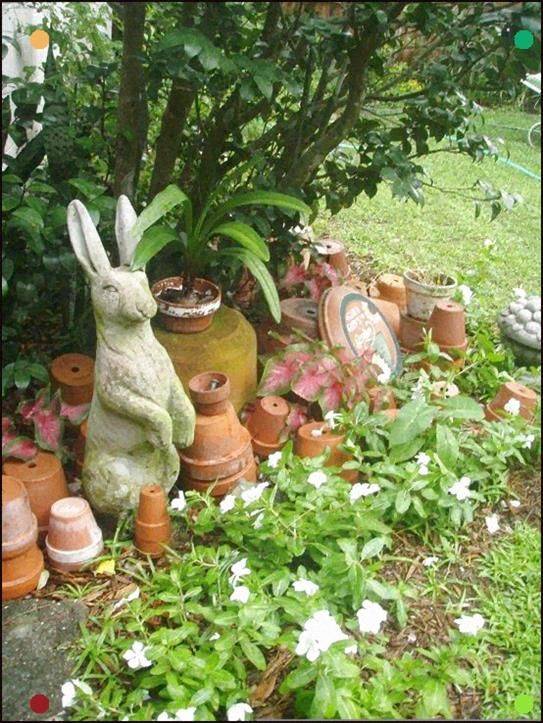 Easter Bunny Rabbit Basket Garden Yard Statue Carrots Hop Peter