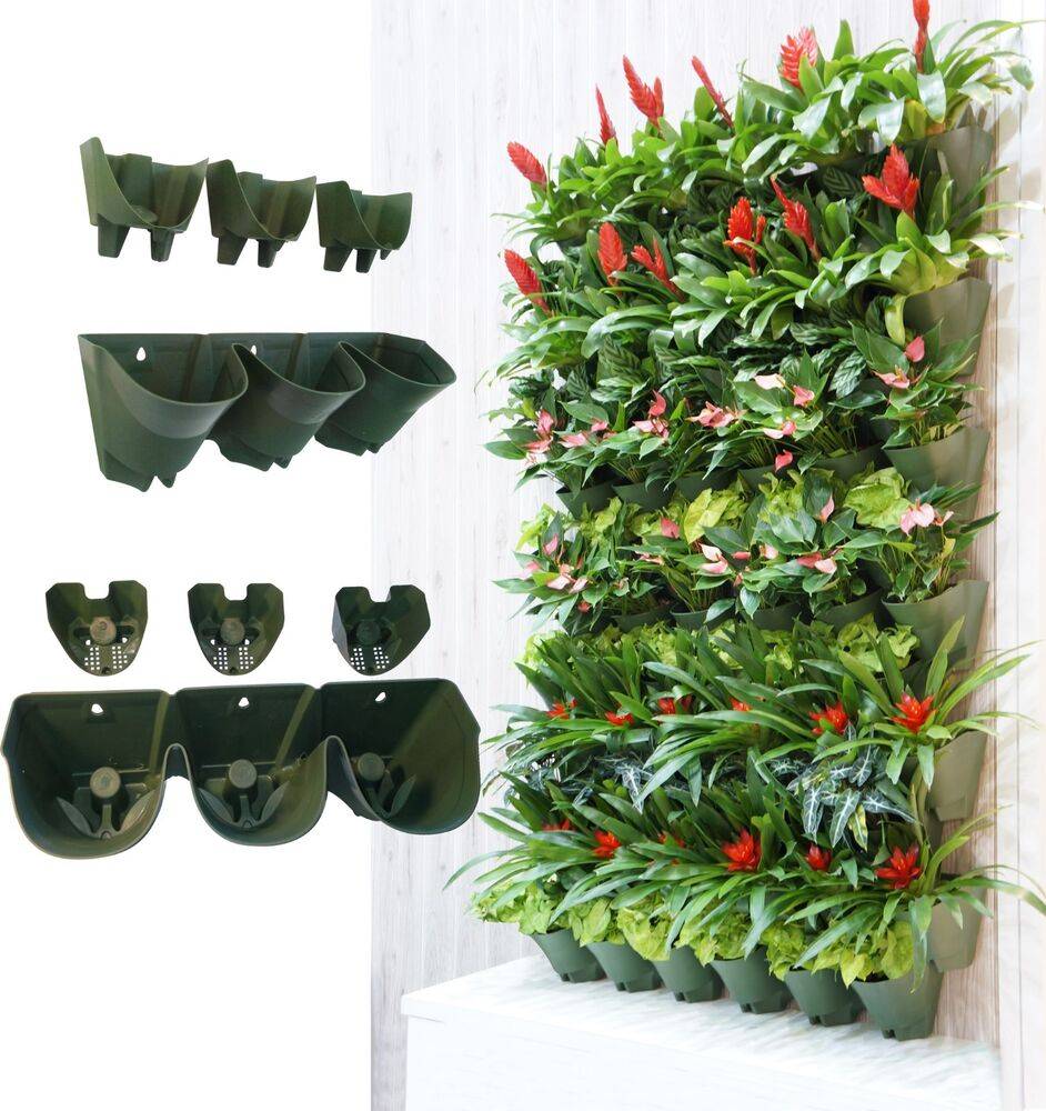 Stackable Pocket Vertical Wall Planter Self Watering Hanging Garden
