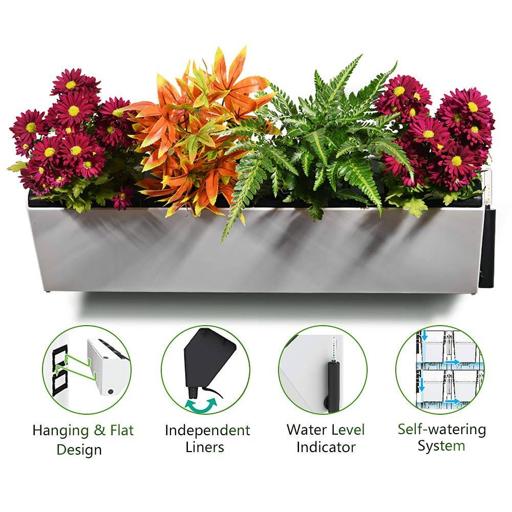 Watering Flower Pot Stackable Vertical Planter Wall