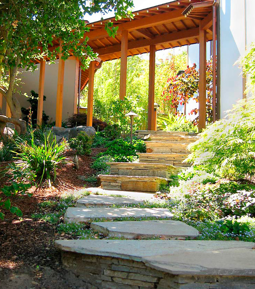 Penthouse Apartment Exterior Roof Top Japanese Garden Contemporary