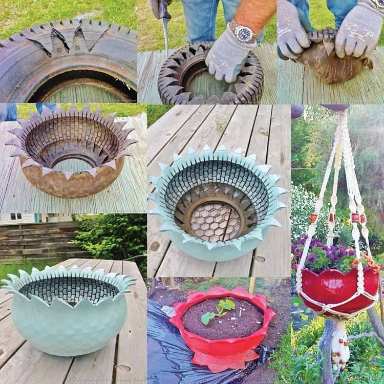Flower Tire Planter Ideas