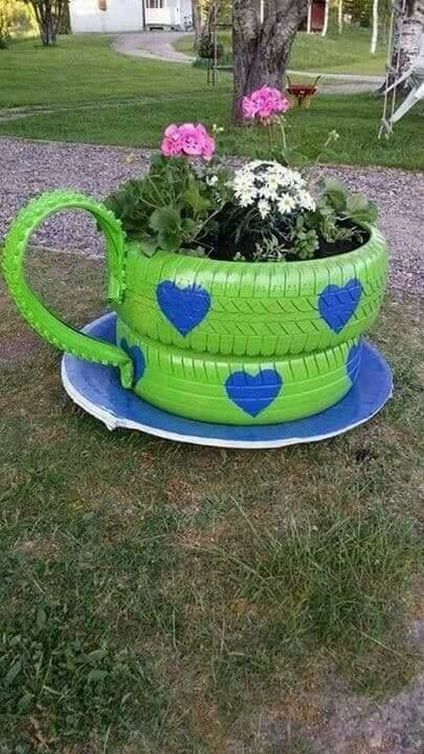 These Wonderful Tire Planters