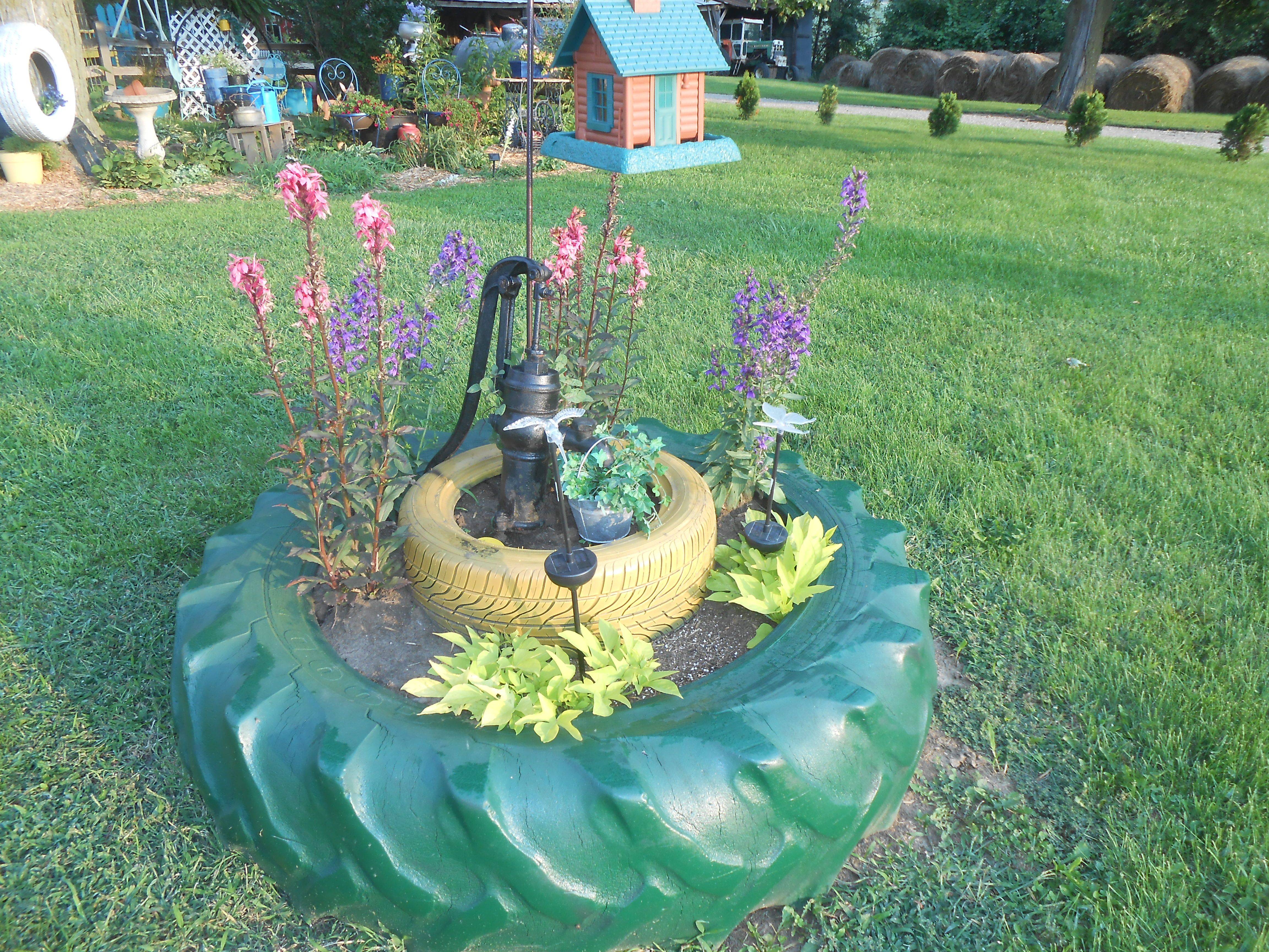 Diy Tractor Tire Garden Pond Landscaping Diy Tag