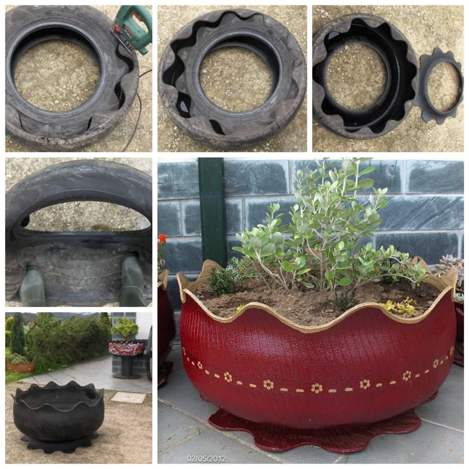 That Rubber Tire Planters