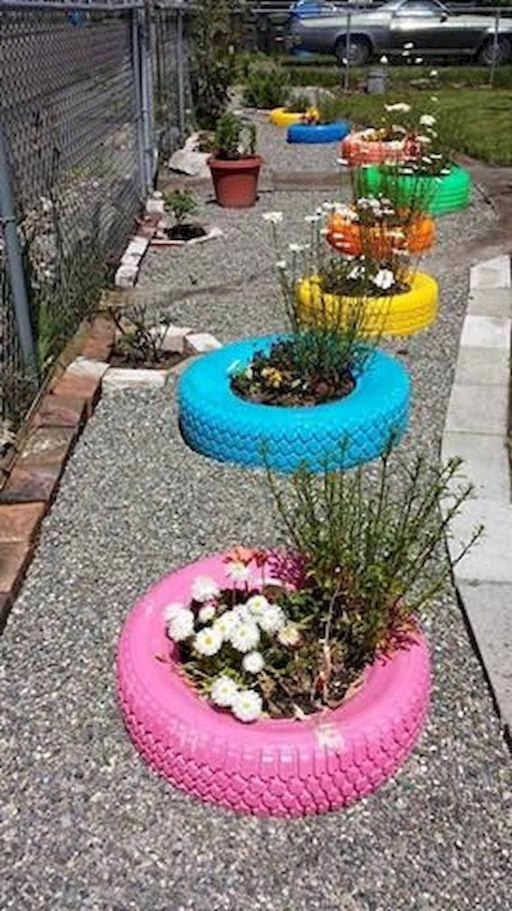 Impressive Diy Tire Planters Ideas