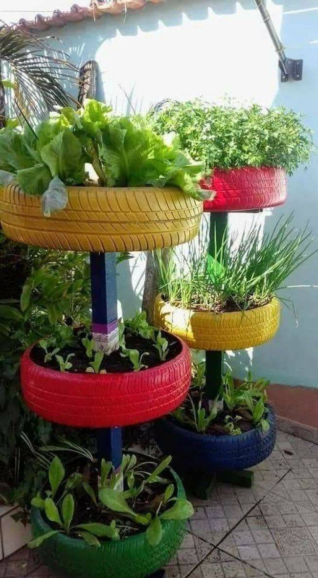 Repurposed Tires Garden Ideas