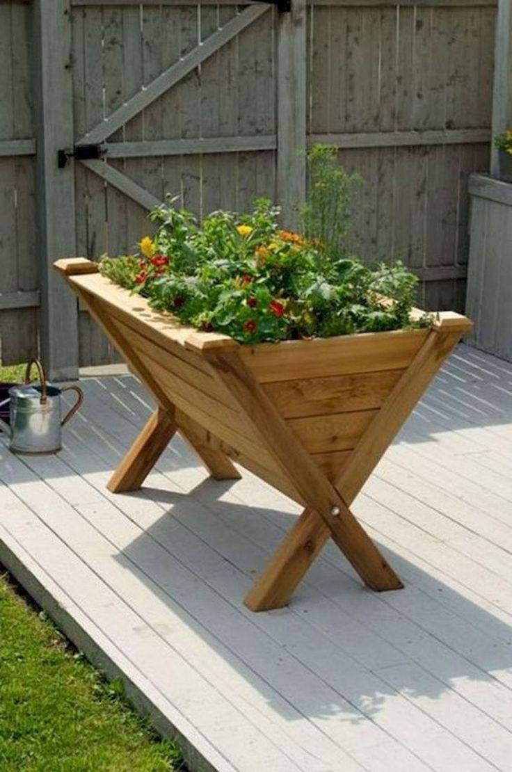 Ecostained Elevated Cedar Planter Box