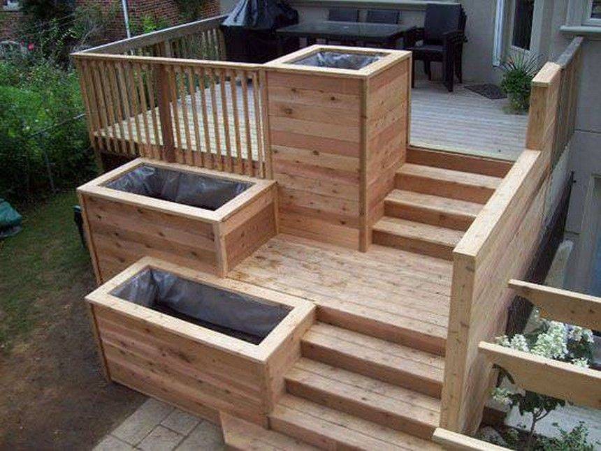 Ipe Deck Patio Raised Garden Bed Hobsonlandscapescom