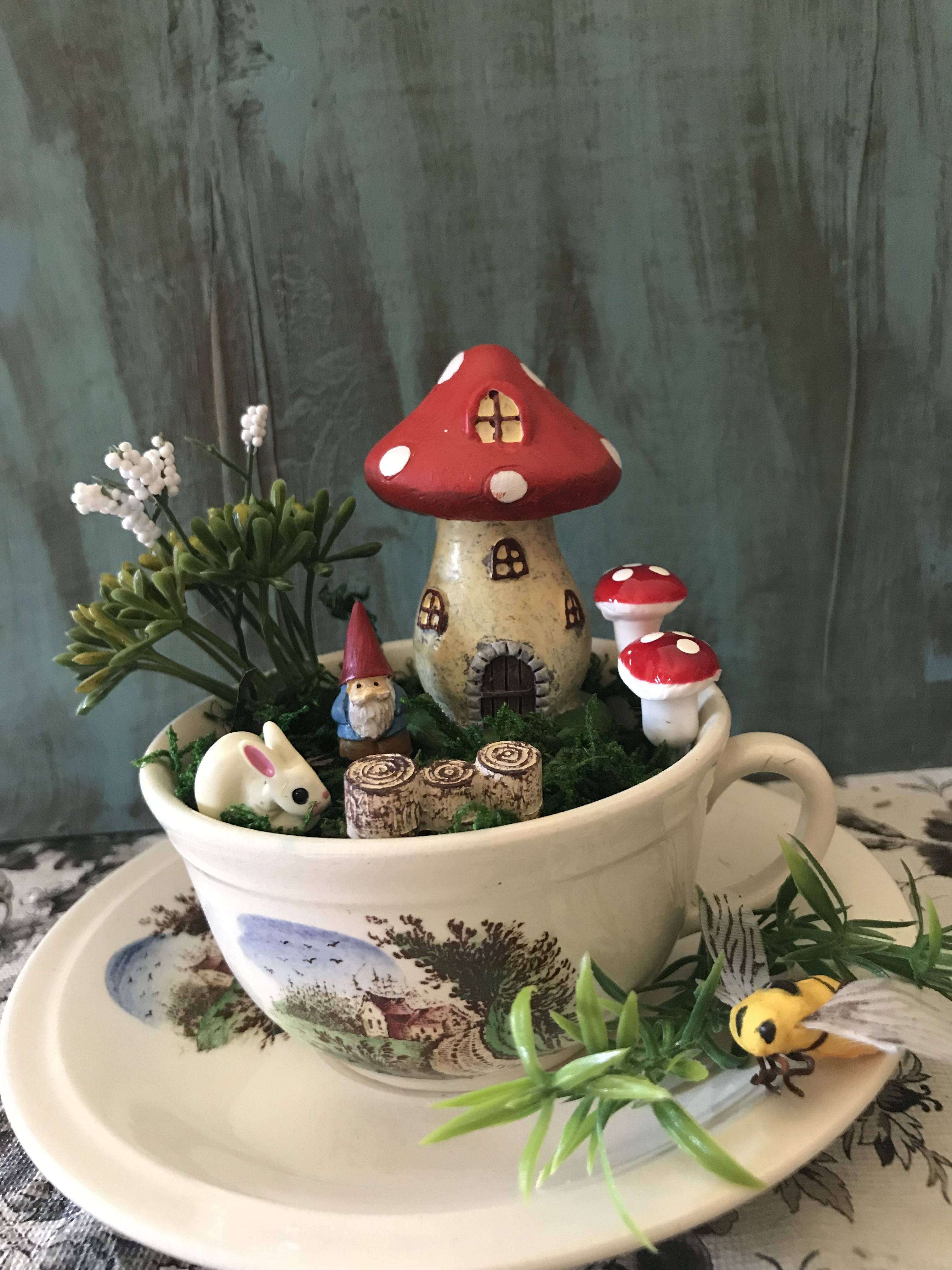 Tea Cup Fairy Garden