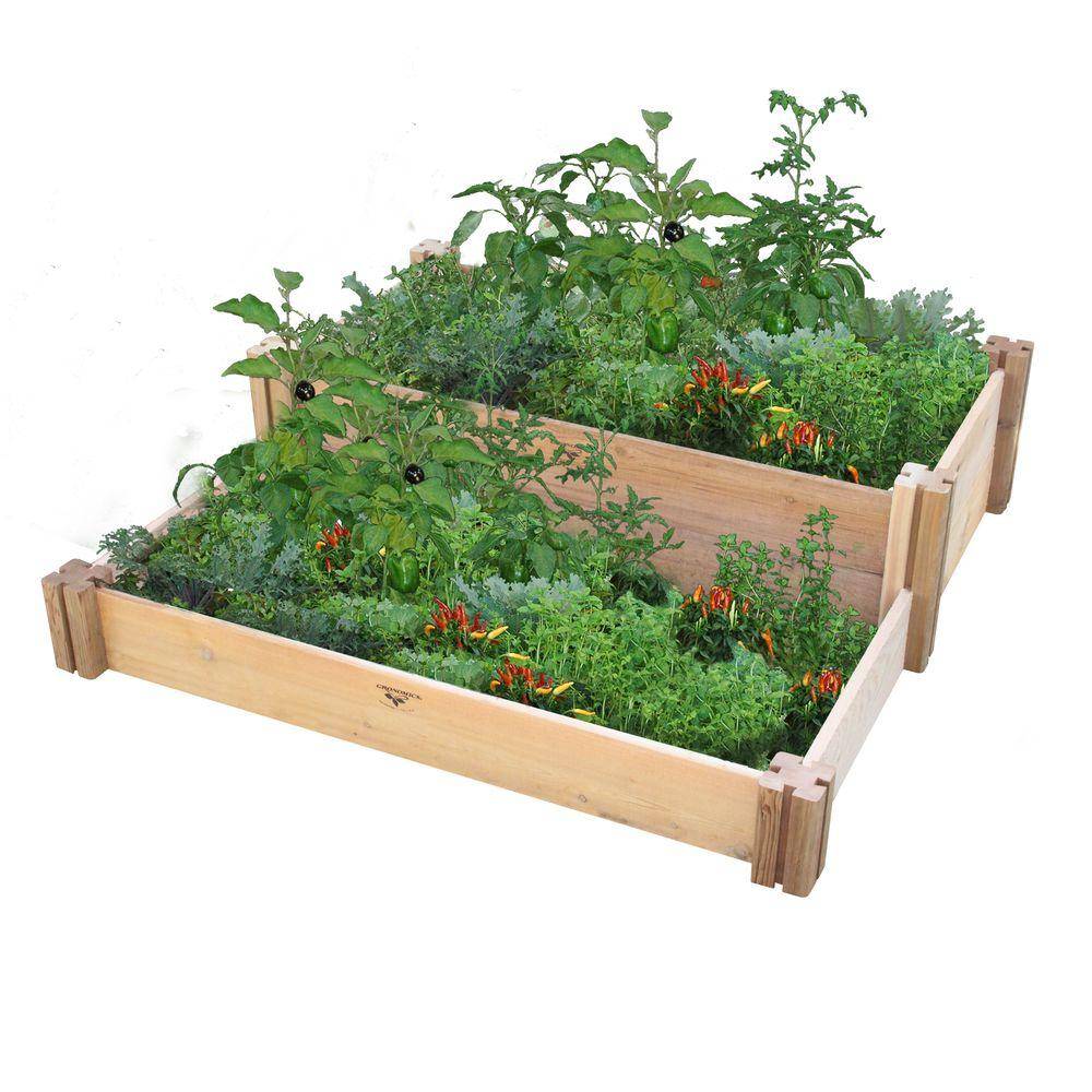 Multilevel Rustic Raised Garden Bed