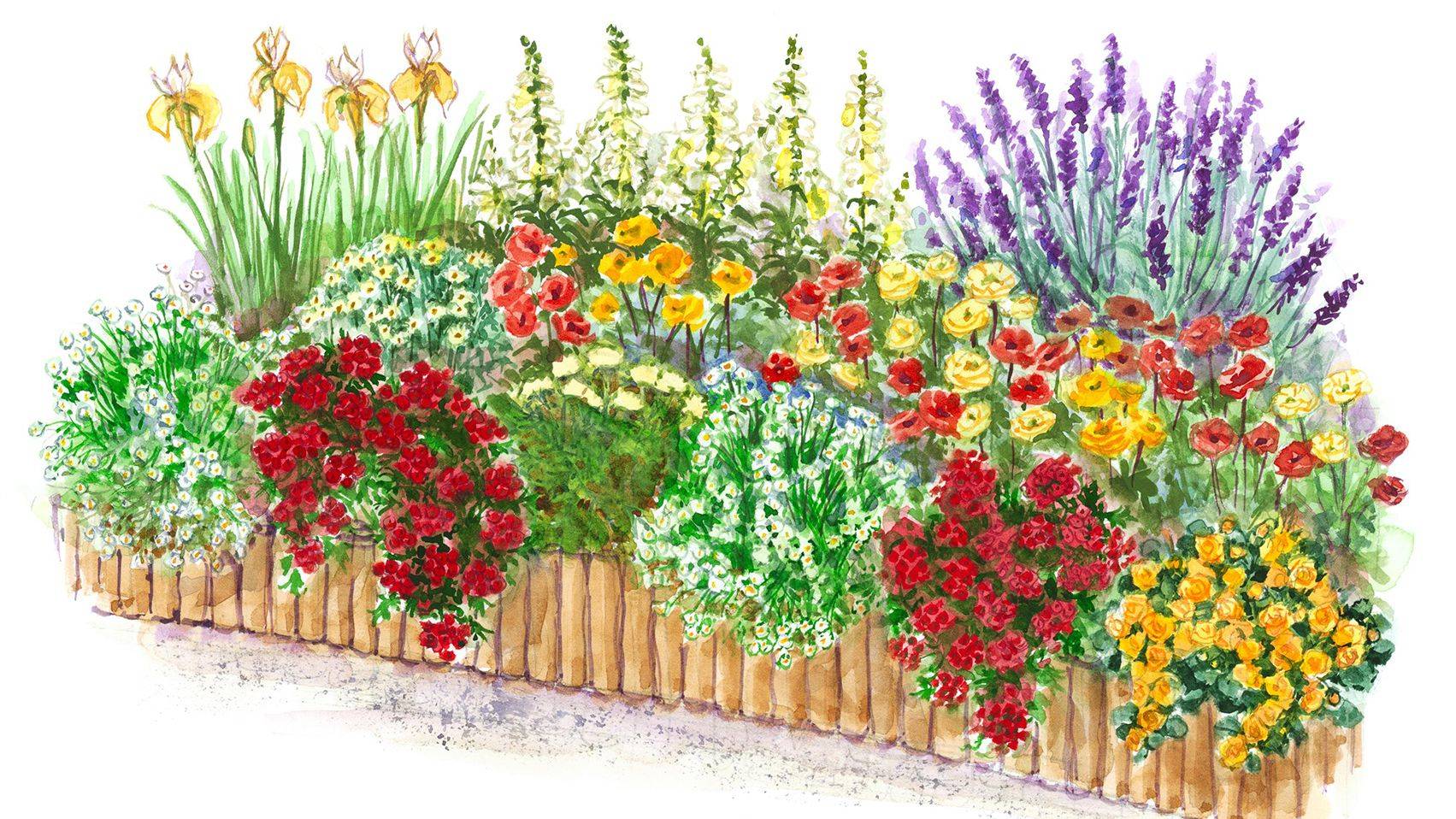 Modern Flower Beds Rocks Ideas