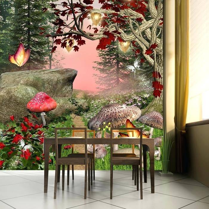 Wood Fairy Wall Mural Fairy Wallpaper