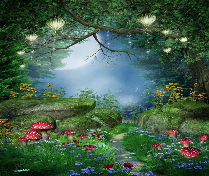 Large Magic Forest Kids Wallpaper Room Sticker Wall Nursery Wonderland