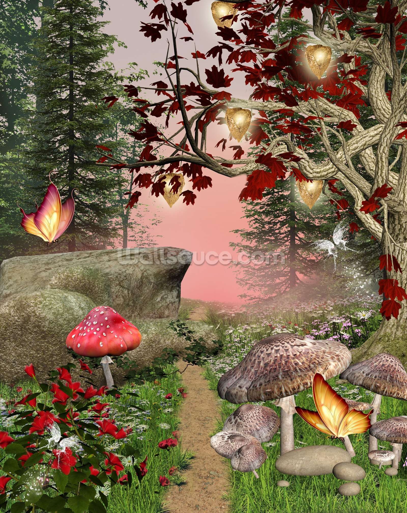 Enchanted Spring Garden Wall Mural Wallpaper