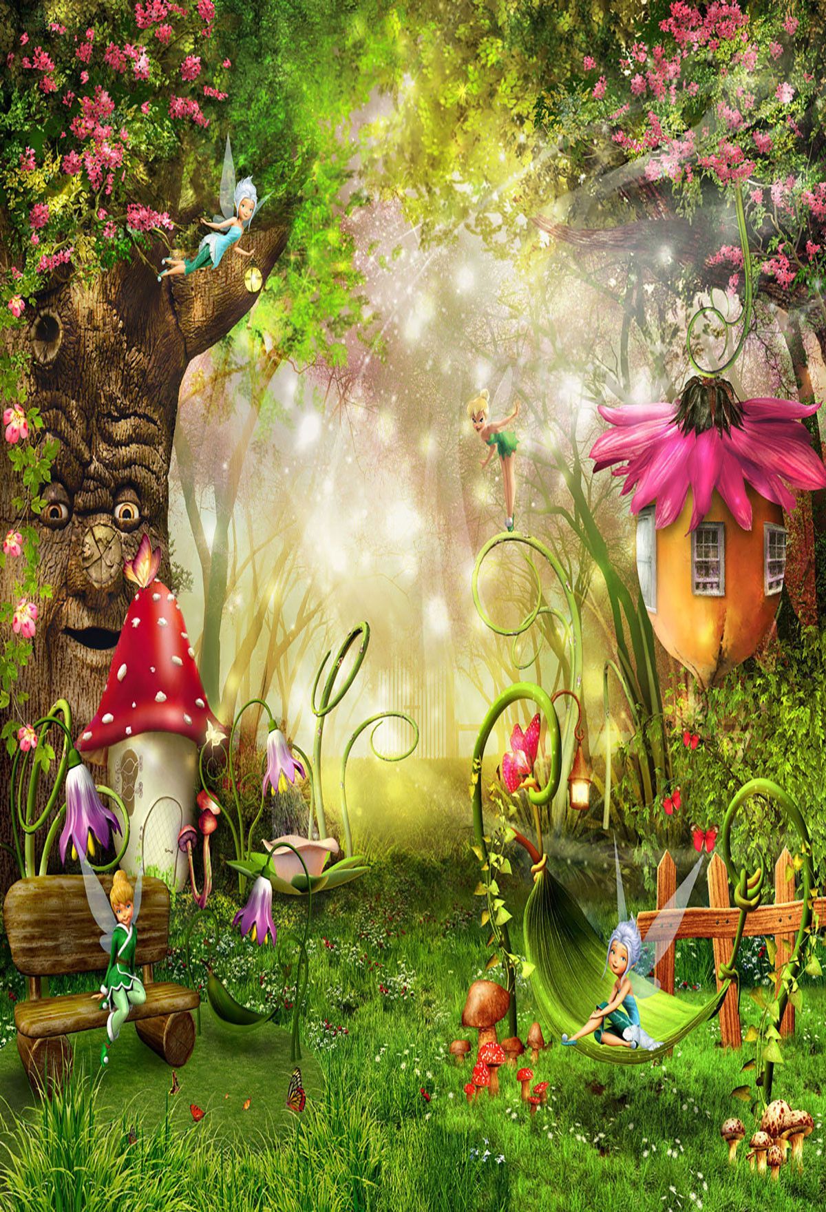 Large Magic Forest Kids Wallpaper Room Sticker Wall Nursery