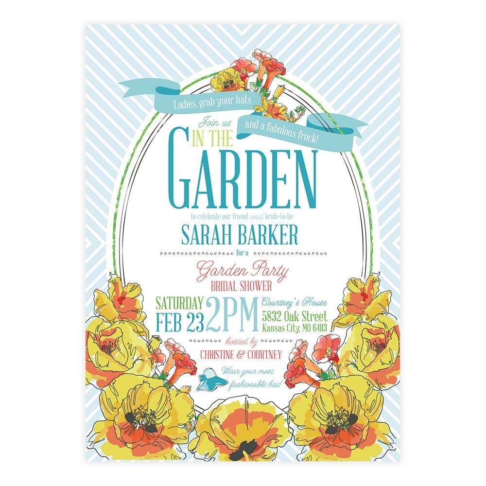Th Garden Party Invitation Th Birthday Party Invitations