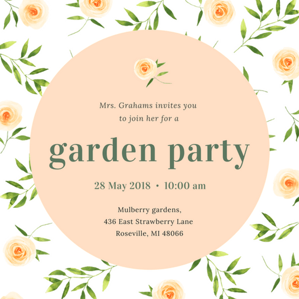 Garden Party Invitations Garden Party Invitations Party Invite