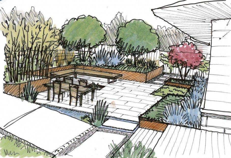 Front Entry Path Sketch In Perspective Sketch