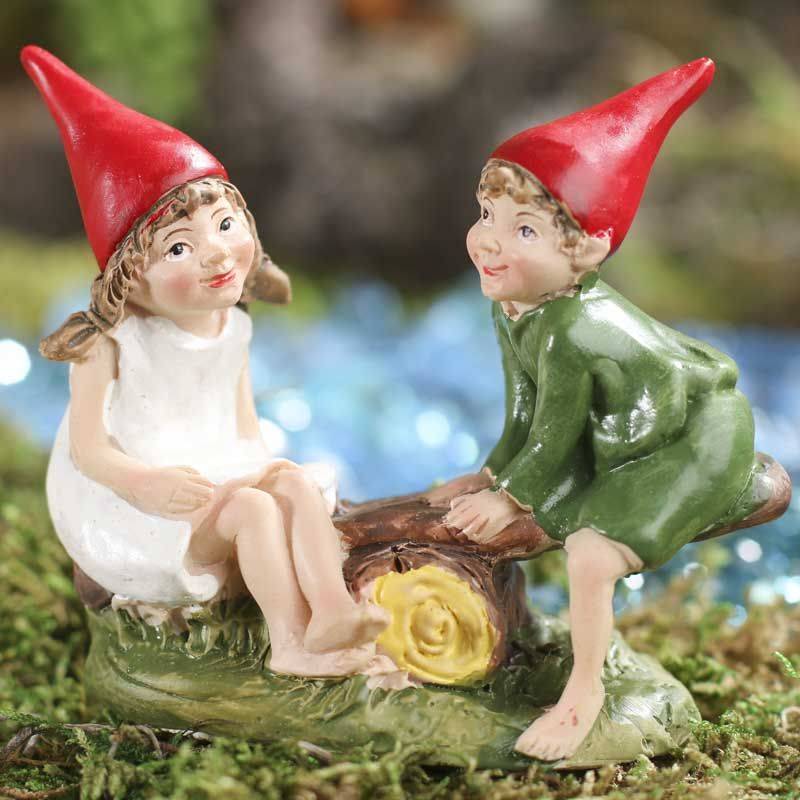 Exhart Girl Gnome Holding Flowers