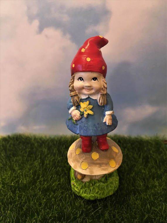Garden Gnome Decorative Girl Lawn Statue