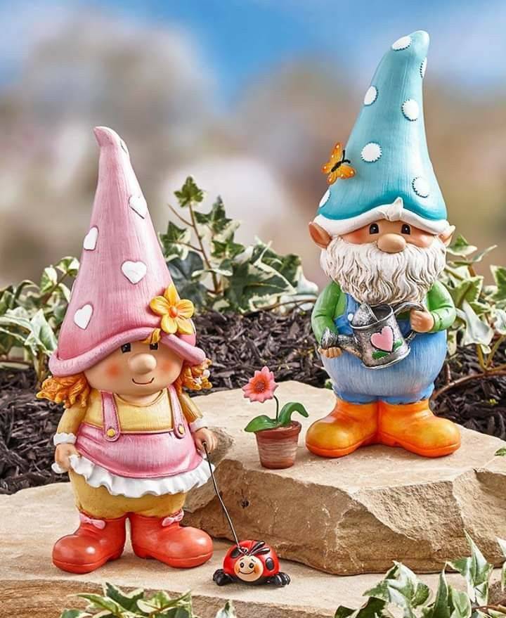 This Spring Gnome Statues