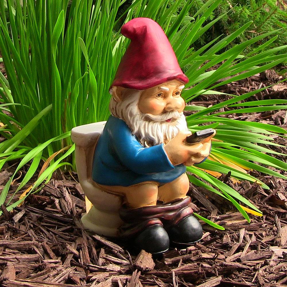 Garden Gnome Statue Rocker Ornament Outdoor Yard Lawn Patio Figurine